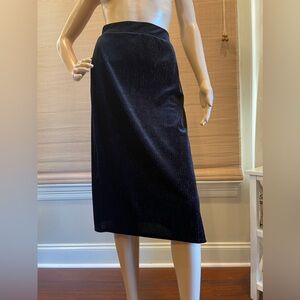 Halogen velvet skirt with silver. Banded waist. Stretch. Size L